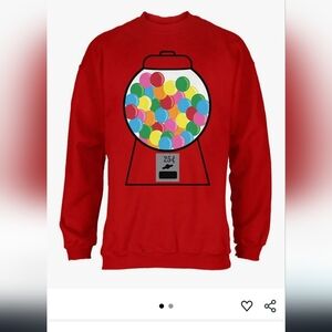 Red Gumball Machine Graphic Sweatshirt Sizw Xl